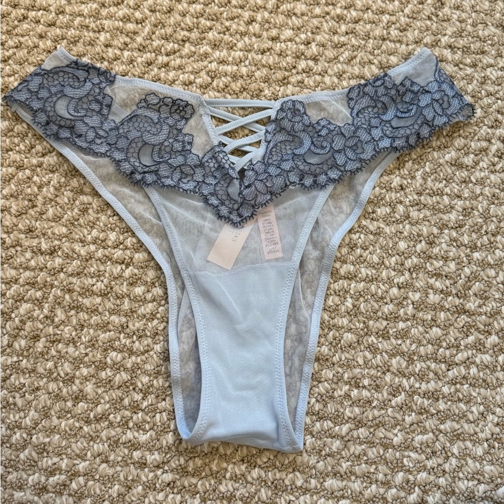 Victoria's Secret Light Blue Lace Panties